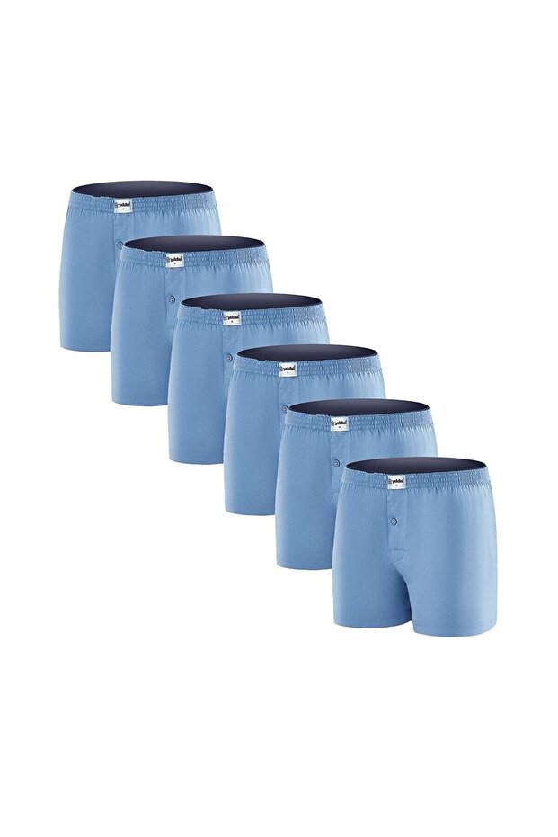 Men's Towel Waist Plain Combed Cotton Boxer 6 Pack Cotton Boxer