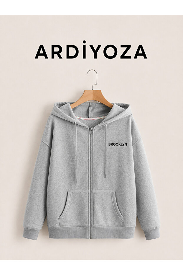 Unisex Printed Gray Jacket