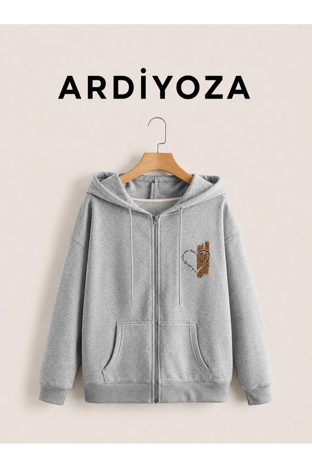Unisex Printed Gray Jacket