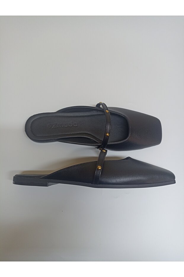 Square Patterned Ballerina Slippers with Trocles