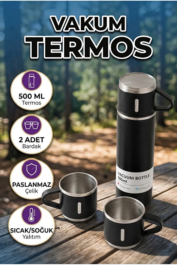 500 ml Vacuum Insulated Stainless Steel Thermos – with Leak-Proof Lid