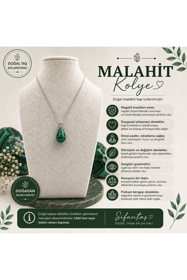Malahit Natural Stone Pendant