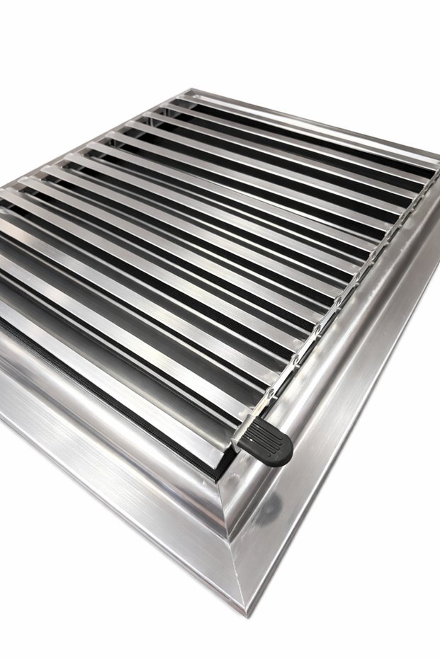 Silver Anodized Aluminum Surface Grille Bathroom Wc Shutter Ventilation 25X25