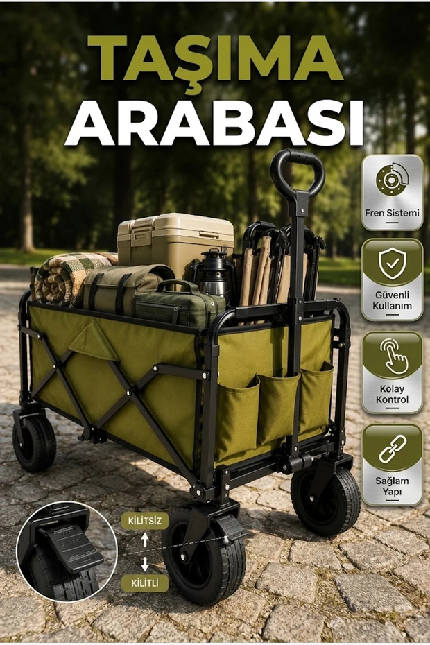 9 cm Thick Wheels Foldable Multi-Purpose Cargo Cart