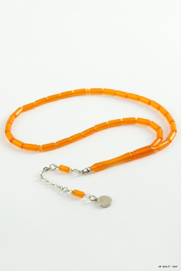 Shophnrl Capsule Plastic Prayer Beads 4X10 (224701) mm Orange
