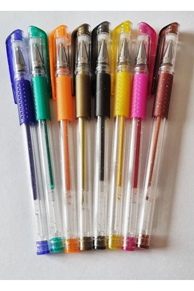 5-Piece Ultra Shiny Glitter Gel Ballpoint Pen Set – Vibrant Colors & Smooth Writing