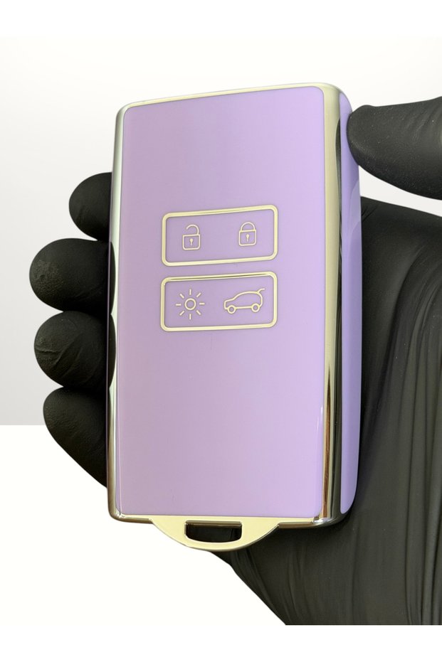 Renault Talisman Megane4 Xpress Dacia Duster Card 4 Button Protection Remote Silicone Case Purple Silver