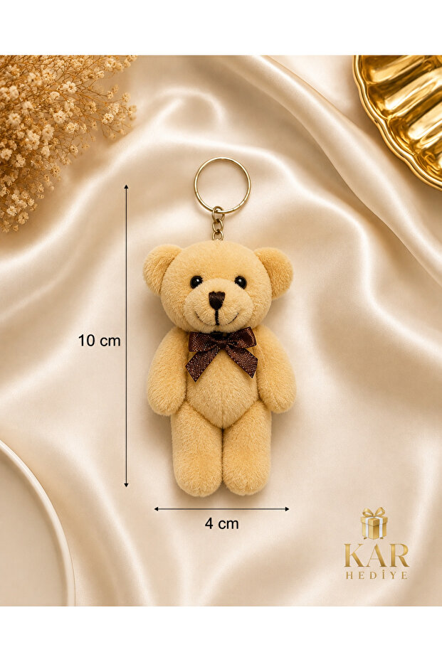 Plush Teddy Bear Keychain – Adorable Teddy Bear Bag and Backpack Accessory – Gift