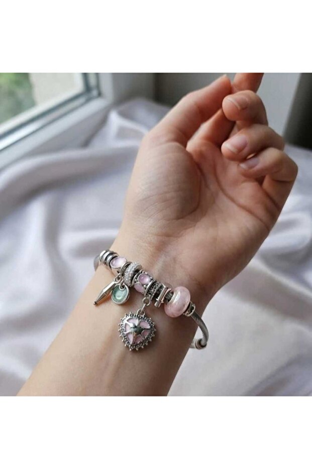Pembe Charm Bileklik
