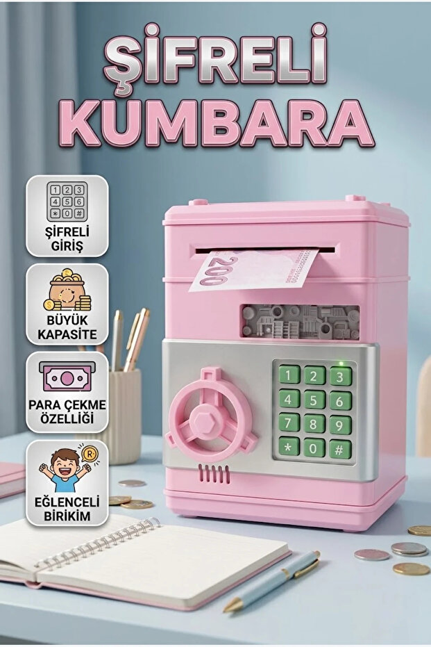 Password-Protected Electronic Money Box with Large Capacity and Automatic Money Withdrawal Feature