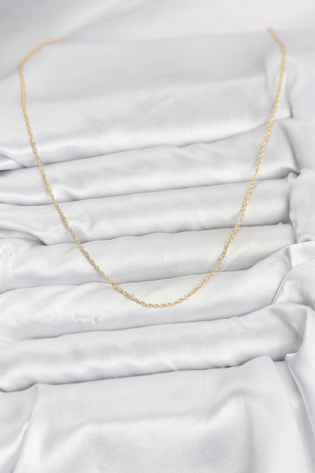 60cm Golden Brass Made Twirl Women Necklace for Elegant Necks