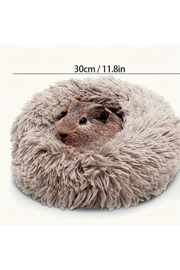 Brown Plush Guinea Pig Bed Soft Hamster Bed House Winter Warm Squirrel Hedgehog Rabbit Chinchilla Be