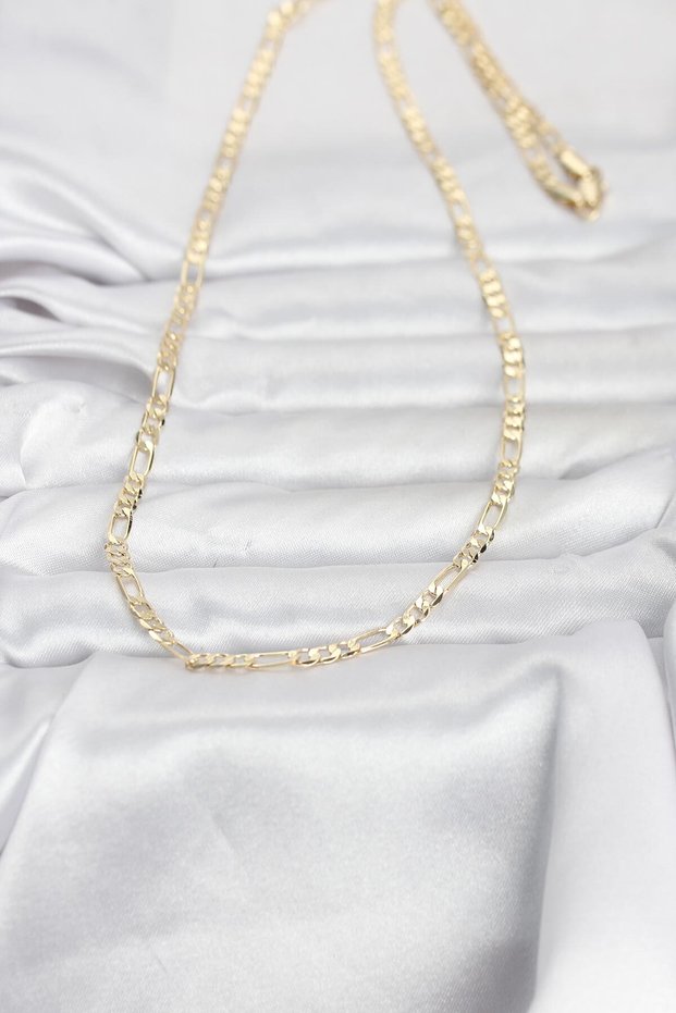 60cm Golden Brass Eyelet Chain Women's Necklace for Elegant Necks