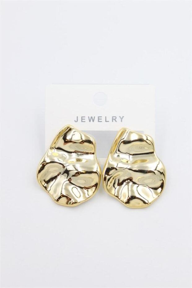 Glb-stl41414 stone look earrings - gold