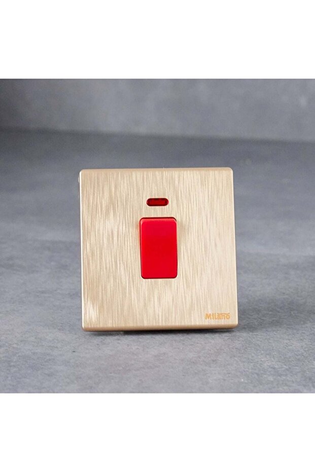 45A Double Pole Switch With Neon Aura Gold, Includes Aura Switch