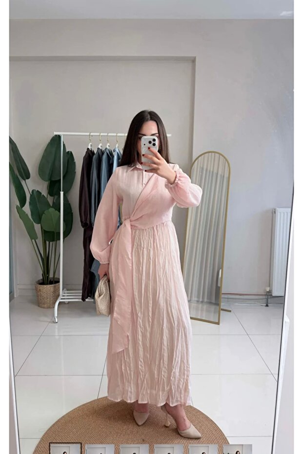 747 Yandan Tie-Up Nile Dress Yellow