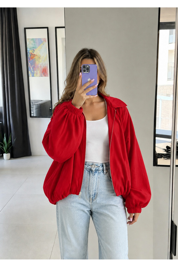 Modal Casual Zippered Bomber Jacket
