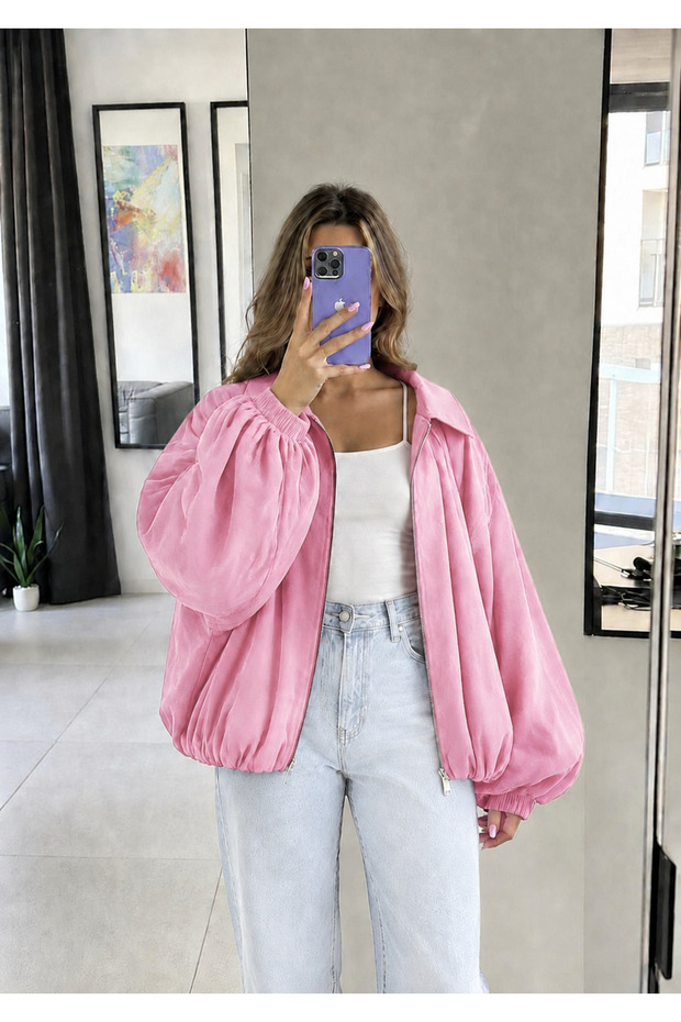 Modal Casual Zippered Bomber Jacket