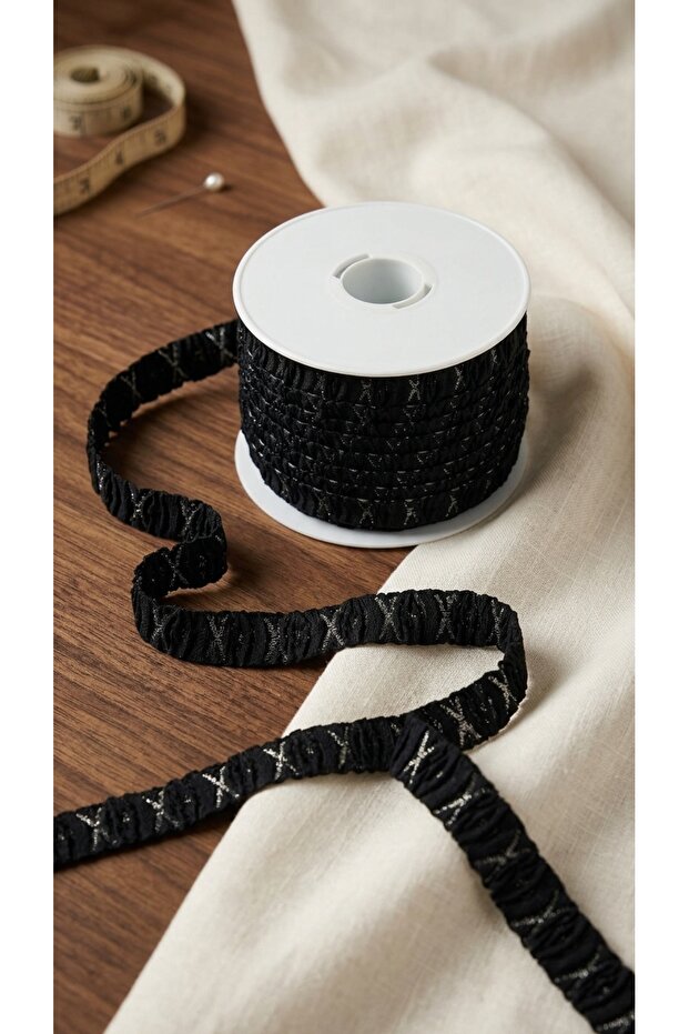 French Pleated Lapiaz Cotton 15mm Ribbon 25Meters