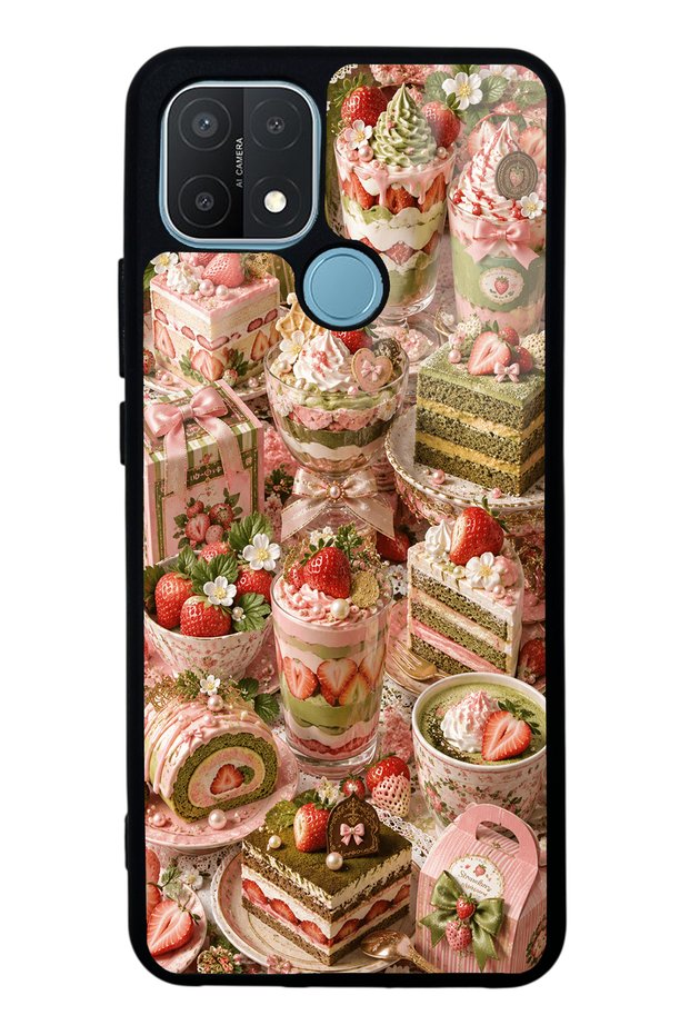 Oppo A15S Glossy Phone Case with Sweet Matcha Bakery Design
