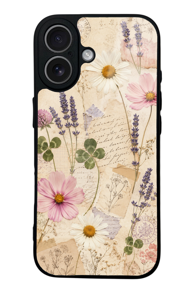 iPhone 17 Wildflower Letters Design Glossy Phone Case