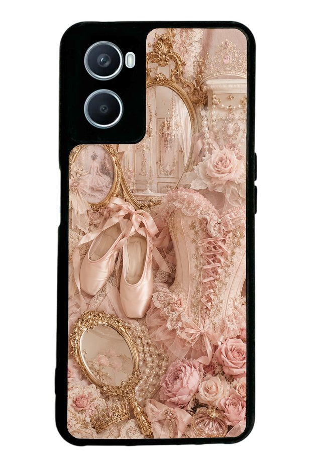 Oppo A96 Glossy Phone Case with Royal Ballet Vanity Design