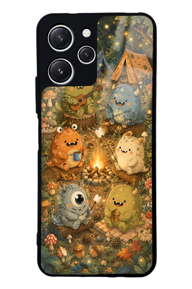 Xiaomi Redmi 12 Forest Friends Camp Design Glossy Phone Case
