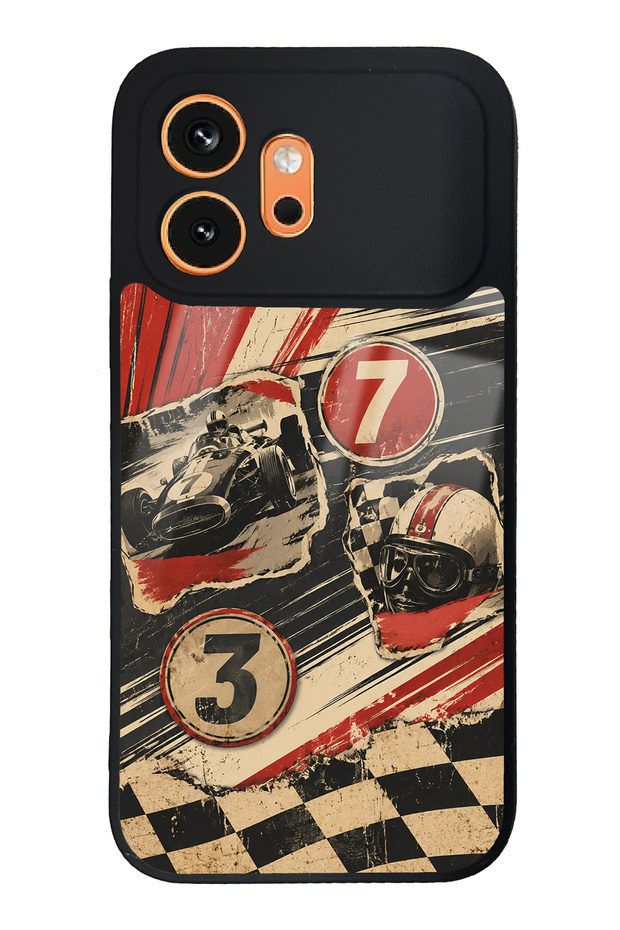 Honor 600 Retro Racing No. 7 Design Glossy Phone Cases