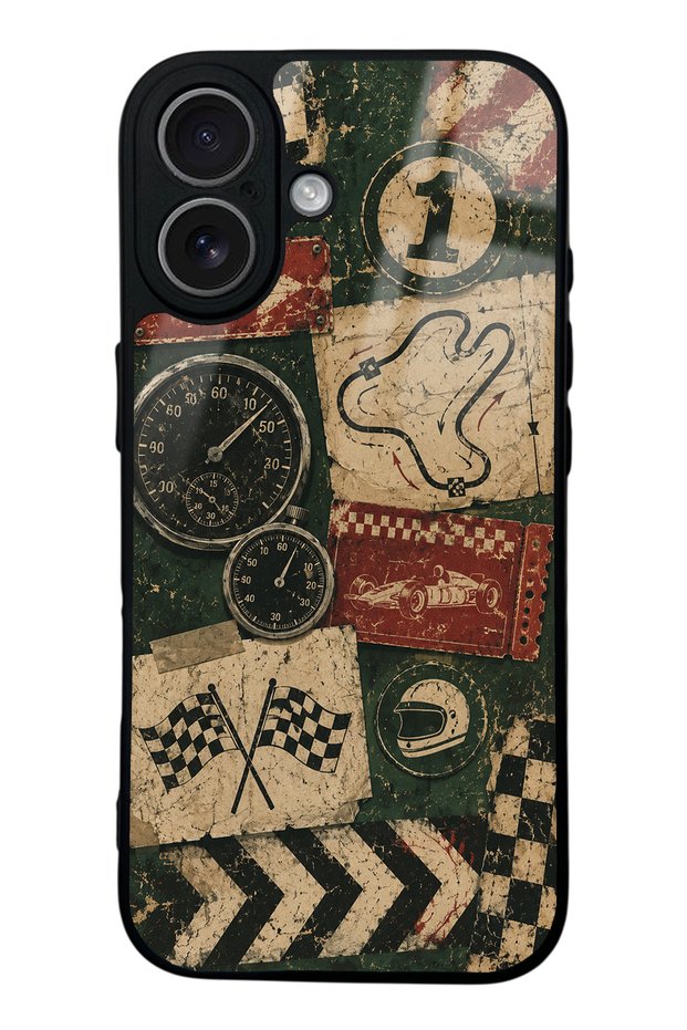 iPhone 17 Heritage Track Club Design Glossy Phone Case