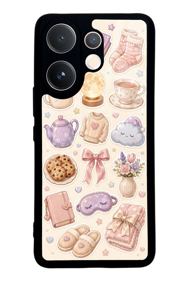 Vivo V60 Pastel Sleepover Design Glossy Phone Case