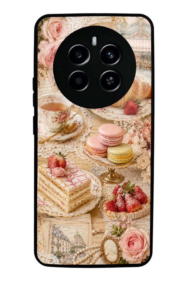 Realme 12 Pro Plus Paris Tea & Pastry Design Glossy Phone Case