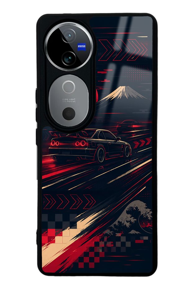 Vivo V40 Tokyo Night Racing Design Glossy Phone Case