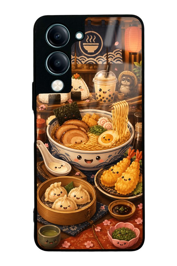 Vivo Y04 Glossy Phone Case with Ramen Bento Club Design