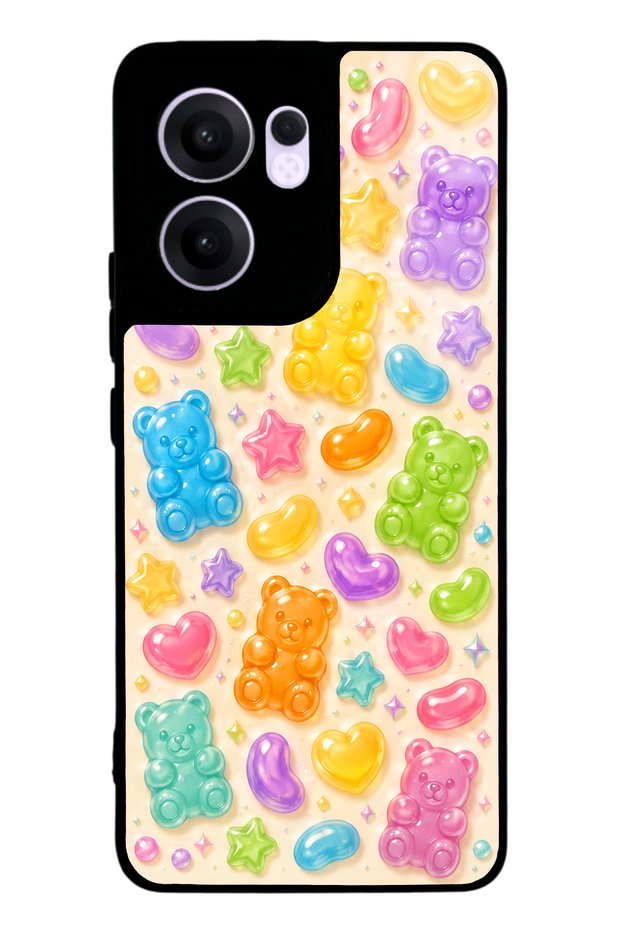 Oppo Reno 13F Sweet Bear Jelly Design Glossy Phone Case
