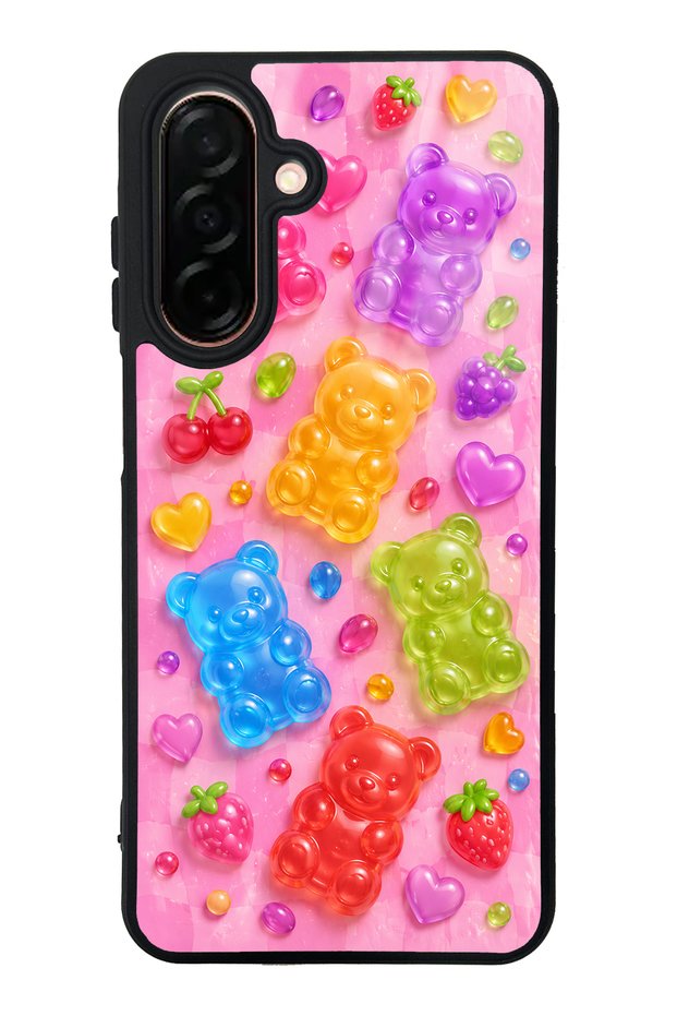 Samsung A26 Candy Bear Fruits Design Glossy Phone Case