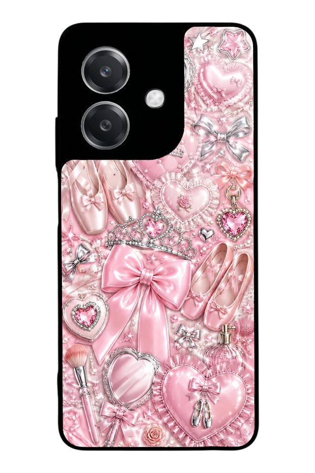 Oppo A3 Royal Pink Ballet Design Glossy Phone Case