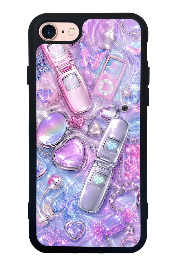 iPhone 7 Chrome Heart Y2K Design Glossy Phone Case