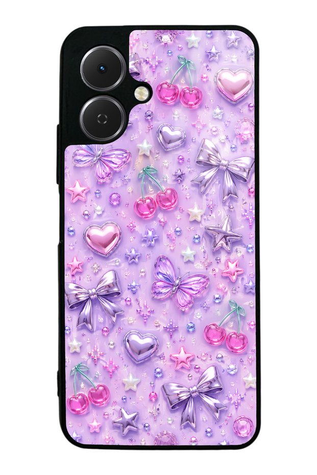 Tecno Spark Go2 Glossy Phone Case with Lilac Charm Pop Design