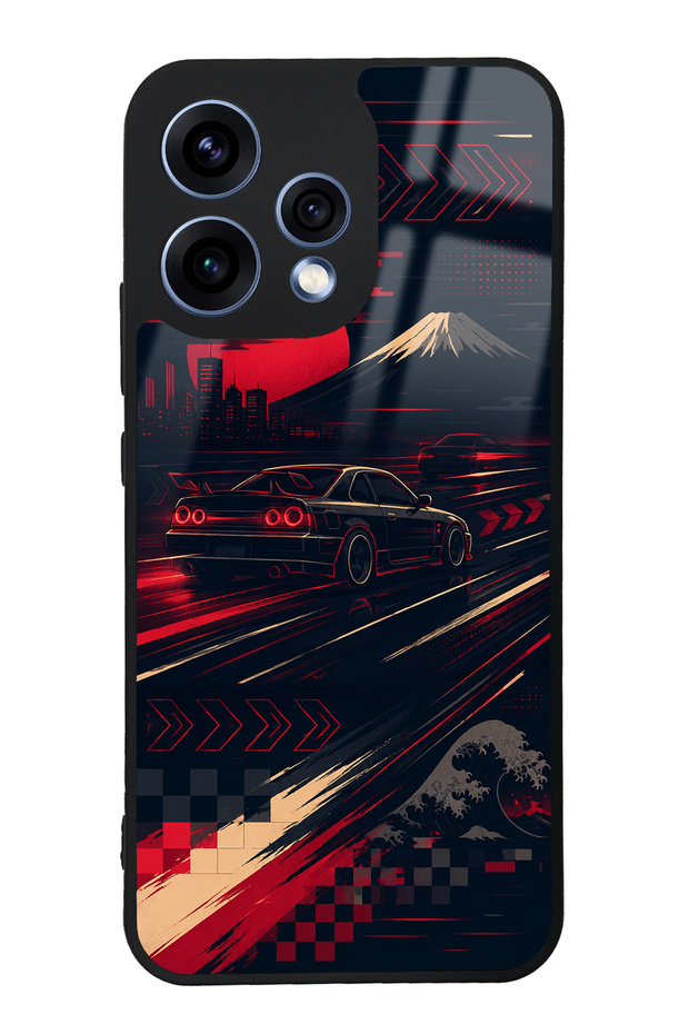 Oppo Reno 15 Tokyo Night Racing Design Glossy Phone Case