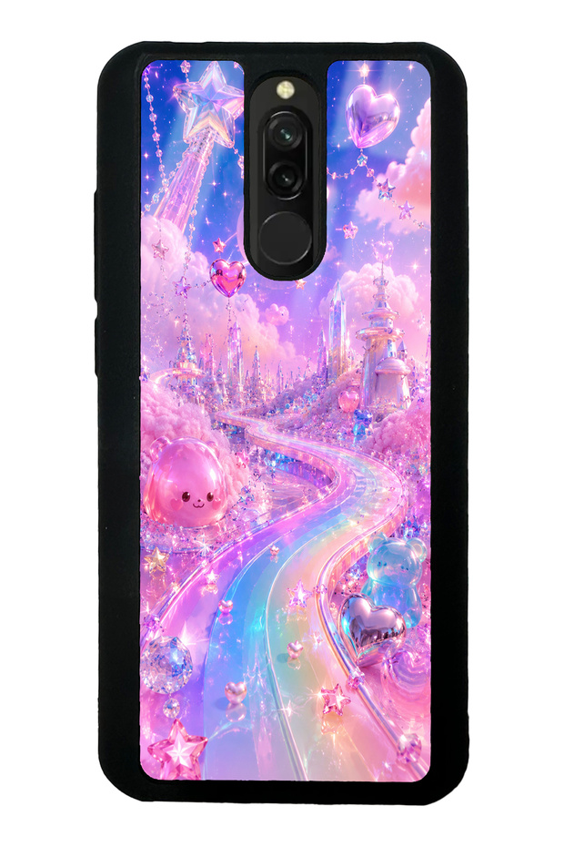 Xiaomi Redmi 8 Crystal Heart City Design Glossy Phone Case