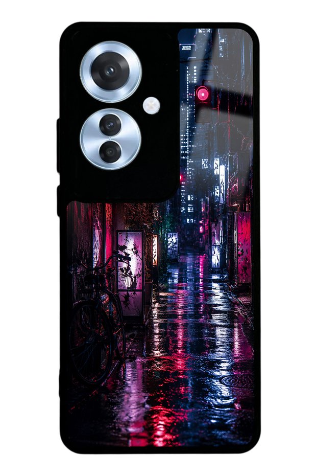 Oppo Reno 11F Electric Alley Design Glossy Phone Case