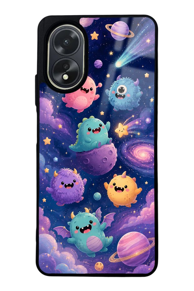 Oppo A38 Monster Galaxy Design Glossy Phone Case