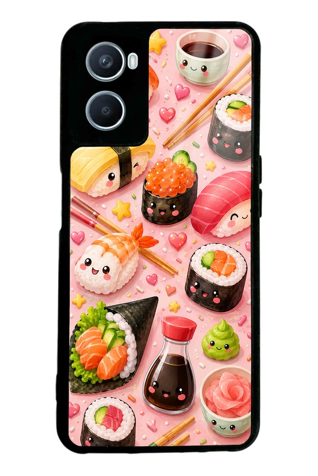 Oppo A96 Sushi Love Club Design Glossy Phone Case