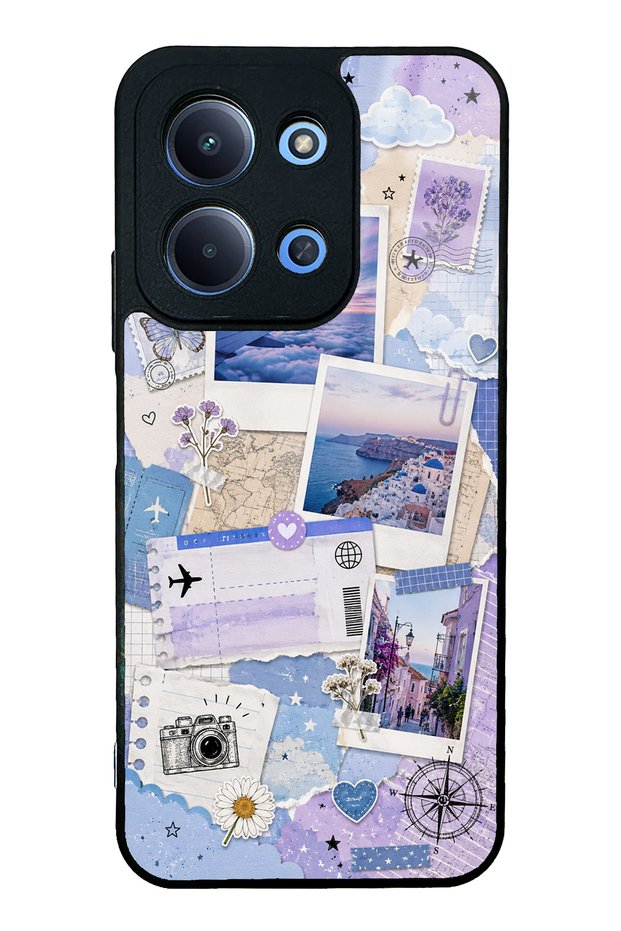 Xiaomi Redmi 15C Pastel Travel Diary Design Glossy Phone Case