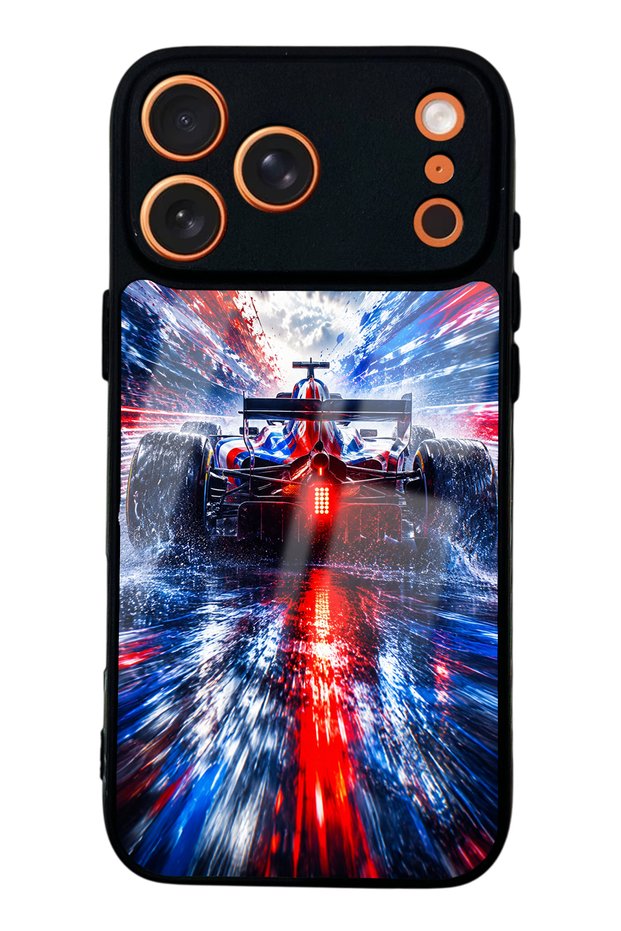 iPhone 17 Pro Max Storm Racer Design Glossy Phone Case