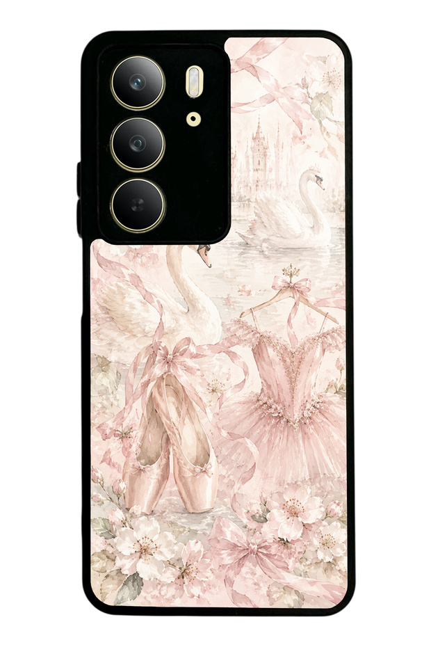 Realme C75 Pink Swan Ballet Design Glossy Phone Case
