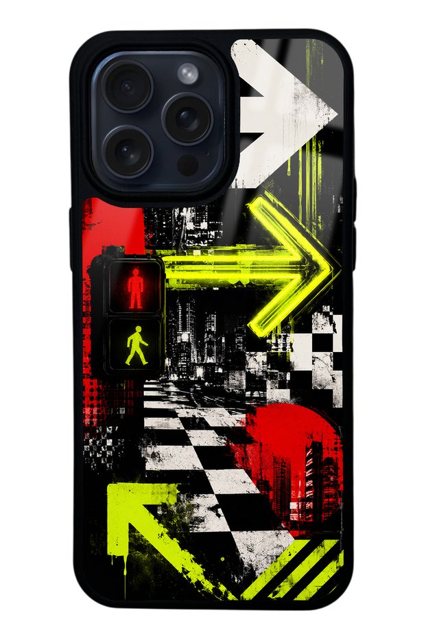 iPhone 15 Pro Max Neon District Design Glossy Phone Case