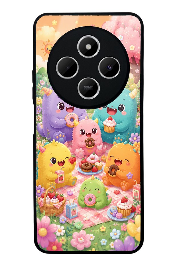 Xiaomi Redmi 14C Monster Picnic Party Design Glossy Phone Case