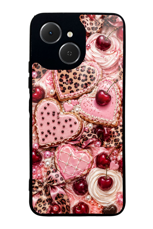 Tecno Spark 40C Cherry Leopard Sweetheart Design Glossy Phone Case