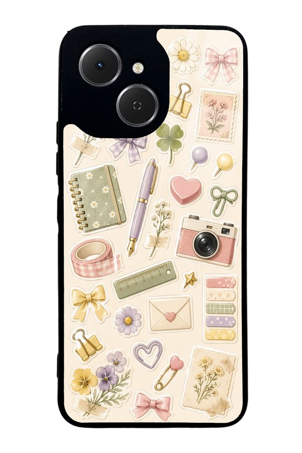 Tecno Spark 40C Floral Study Notes Design Glossy Phone Case